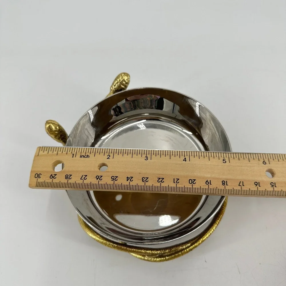 Michael Aram Serpent Metal Trinket Tray Gold Snake Stainless Steel Catchall Bowl
